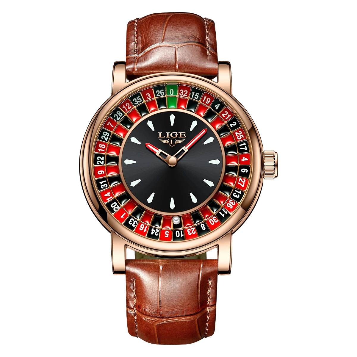 LIGE Outdoor Fashion Quartz Men's Watches Leather Casual Vintage