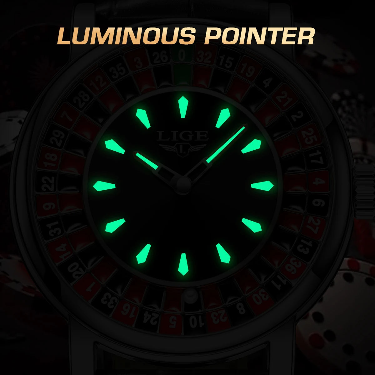 LIGE Outdoor Fashion Quartz Men's Watches Leather Casual Vintage