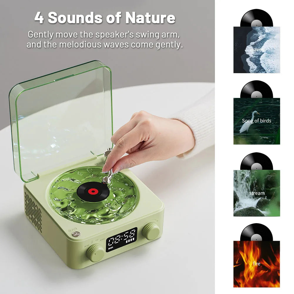 Mini Retro White Noise Bluetooth Speaker With RGB Lights