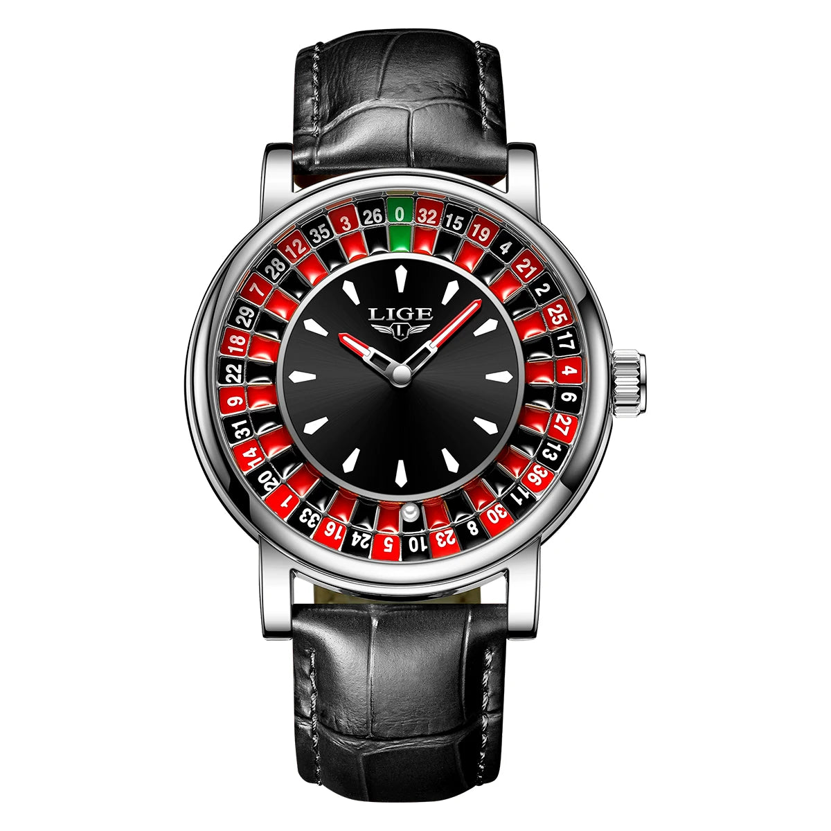 LIGE Outdoor Fashion Quartz Men's Watches Leather Casual Vintage
