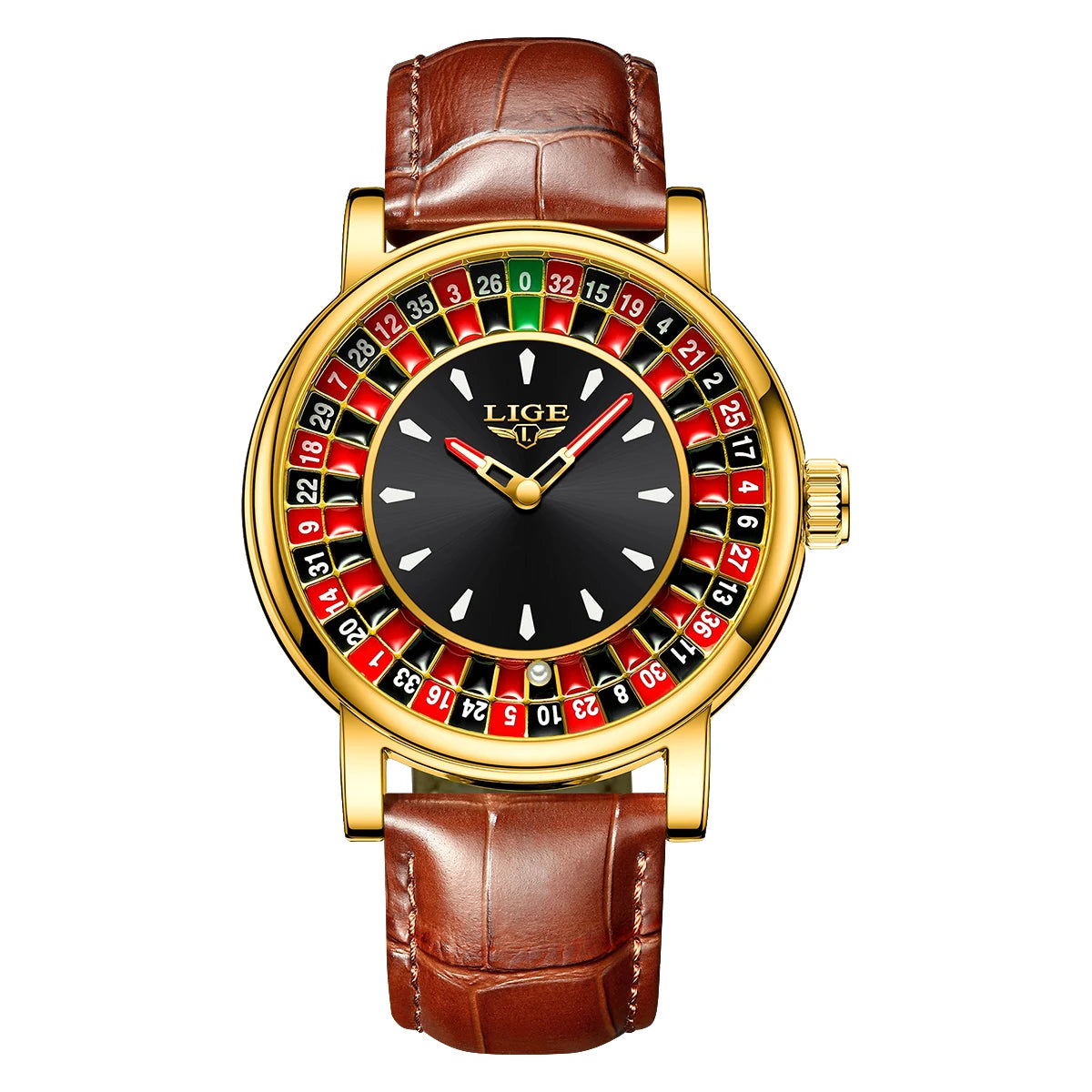 LIGE Outdoor Fashion Quartz Men's Watches Leather Casual Vintage