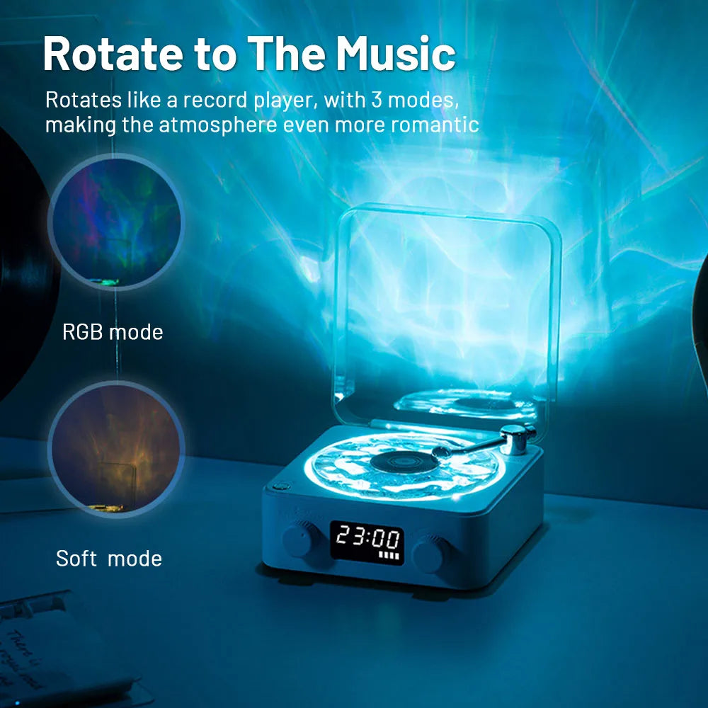 Mini Retro White Noise Bluetooth Speaker With RGB Lights